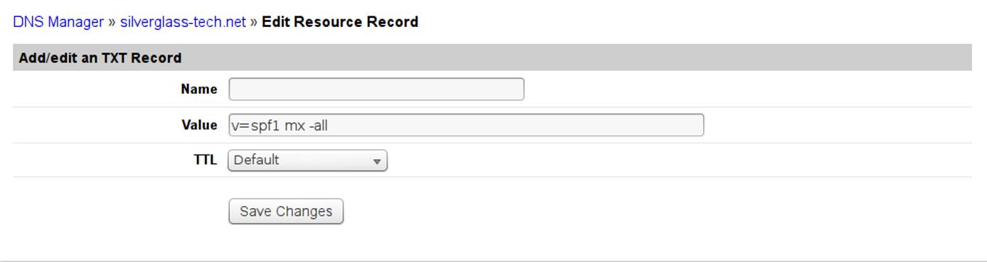 Linode DNS manager add TXT record