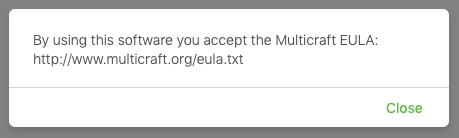 Multicraft EULA.